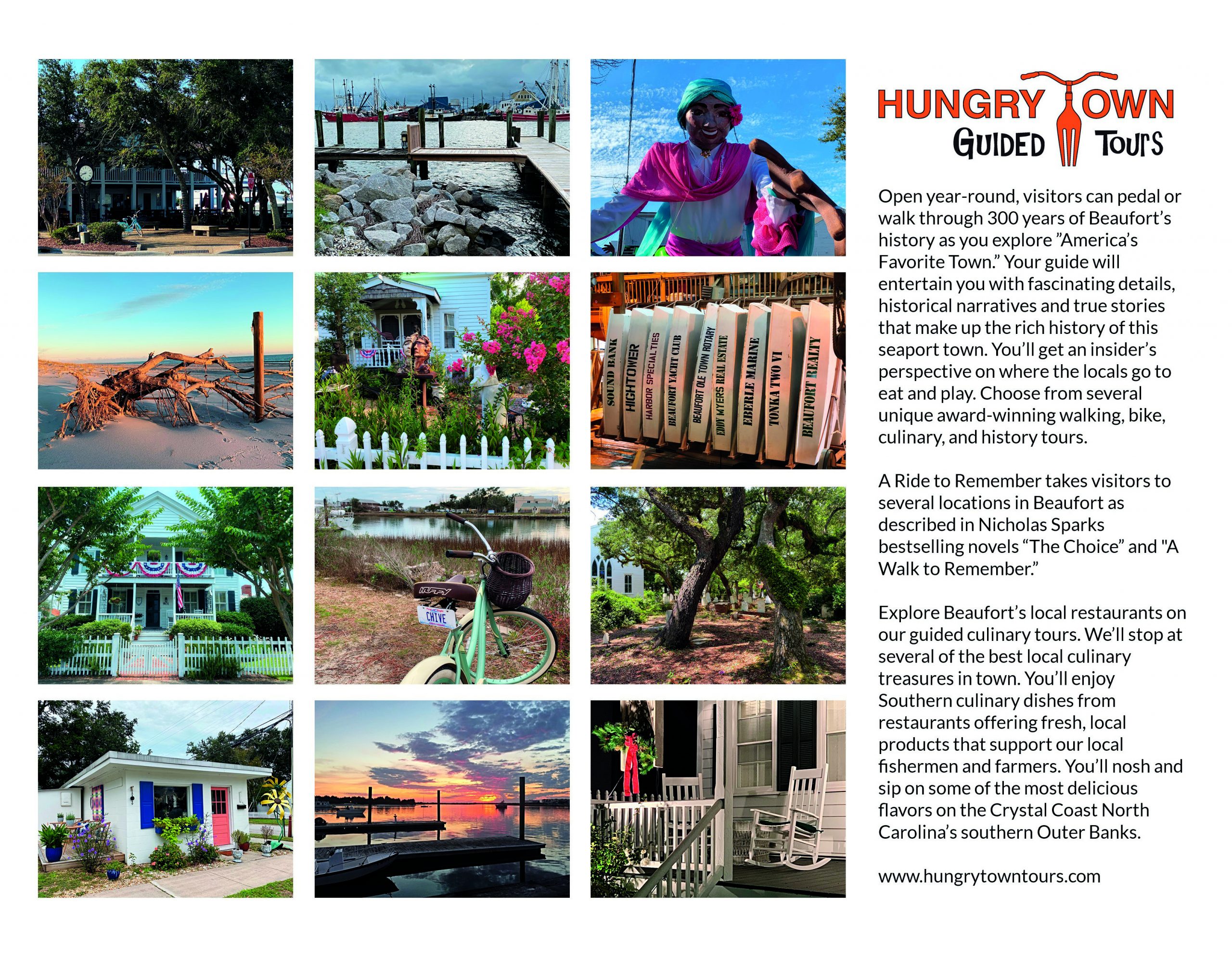 2021 Beaufort North Carolina Calender Collage • Hungry Town Tours
